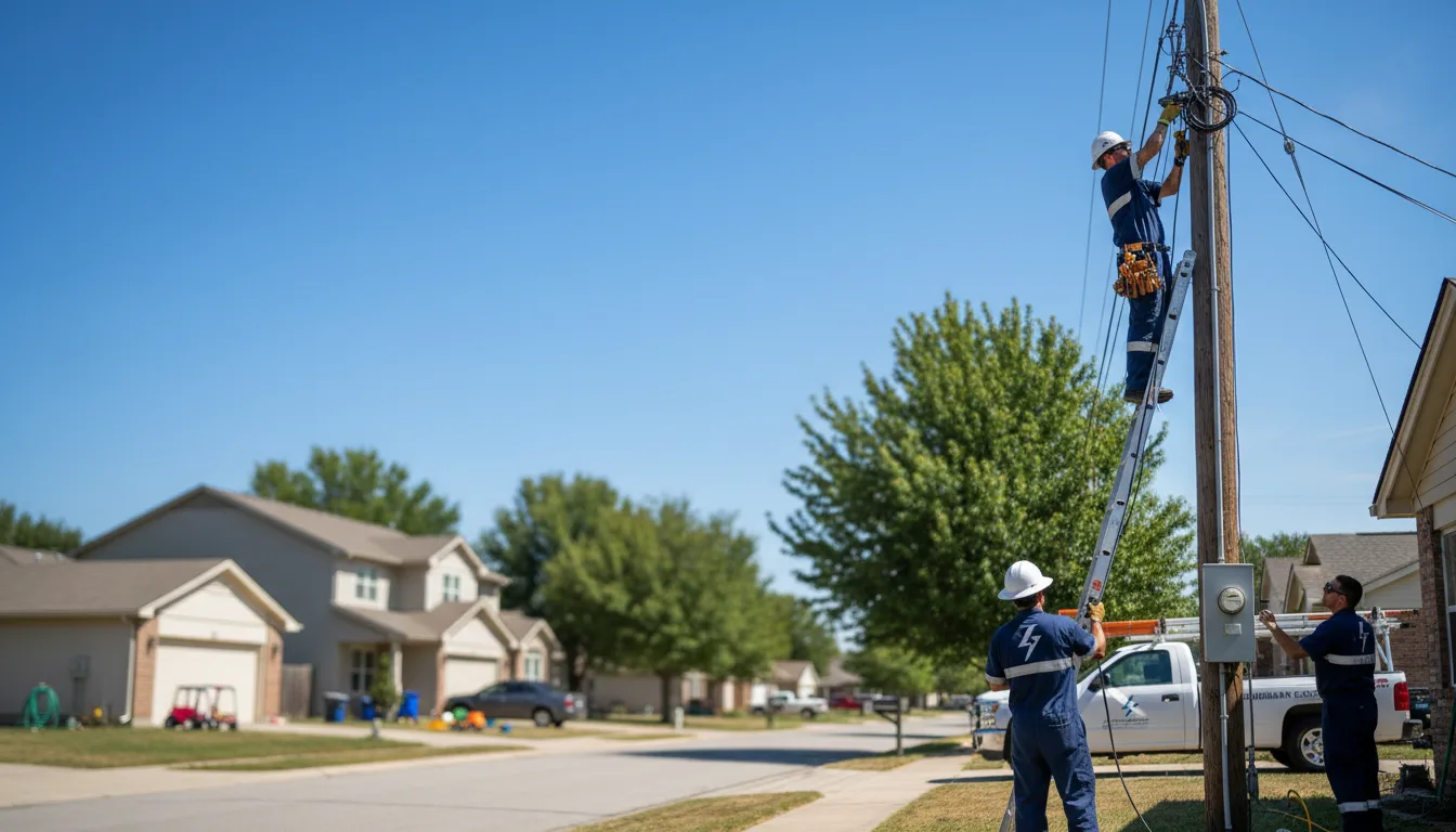 Residential electrician providing installation services in Hampton, NE